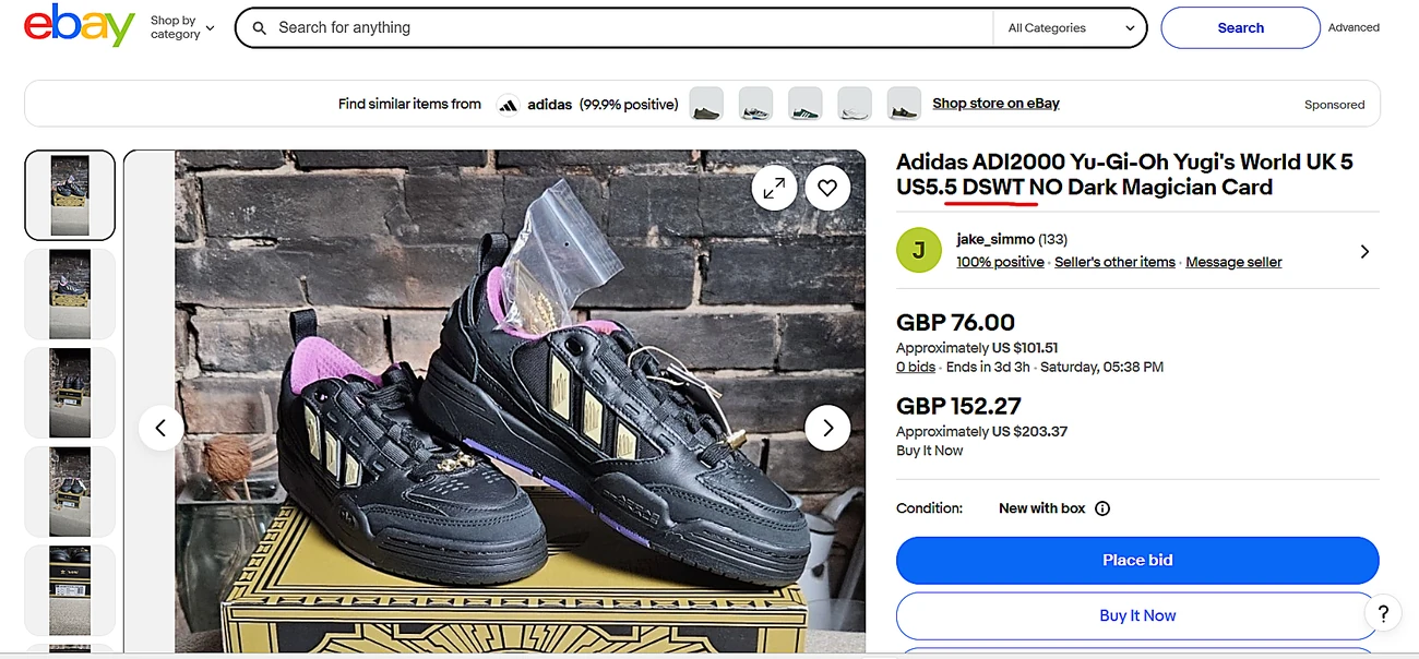 O que é DSWT? Entenda o Significado de Deadstock With Tags nos Sneakers