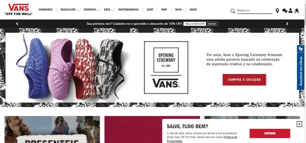 site da loja vans site confiável para comprar os melhores lançamentos da marca vans de tênis originais masculino, feminino e infantil  