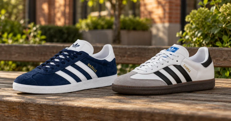 adidas Samba e Gazelle imagem comparativa