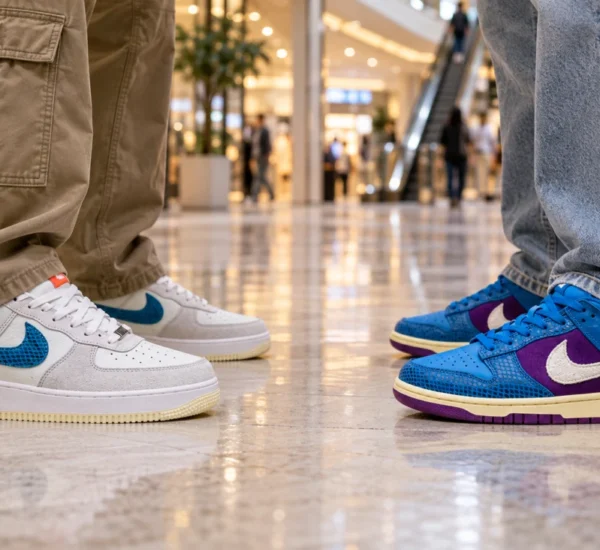 Air Force 1 Undefeated vs Dunk Low undefeated on feet : os detalhes que ajudam a escolher