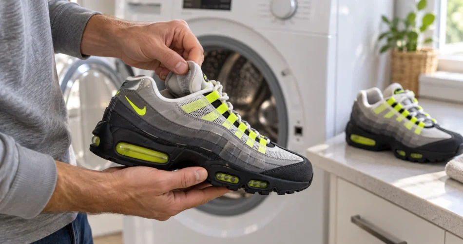 air max 95 neon lavando na maquina de lavar roupas