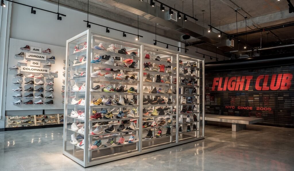 Photo of the interior of the flight club store located in the city of Miami