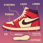 5 modelos de zapatillas Adidas para quienes trabajan de pie todo el día: comodidad y tecnología Anatomia de los Sneakers que es TOEBOX TIP EYESTAYS LACES TONGUE HEEL MIDSOLE OUTSOLE QUARTER MUDGUARD SWOOSH INSOLE TOEBOX