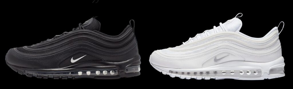 In contrast, running silhouettes such as Air Max 95, 97.98 and Air VaporMax use AIR units located at the front of the foot and heel to cushion areas of high pressure during sport or daily use.