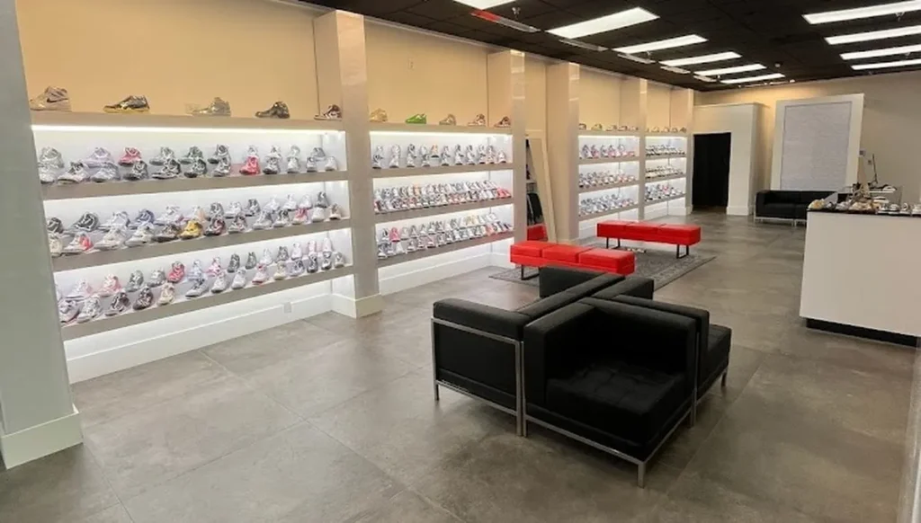 Inside view of Aphonics Sneaker Store