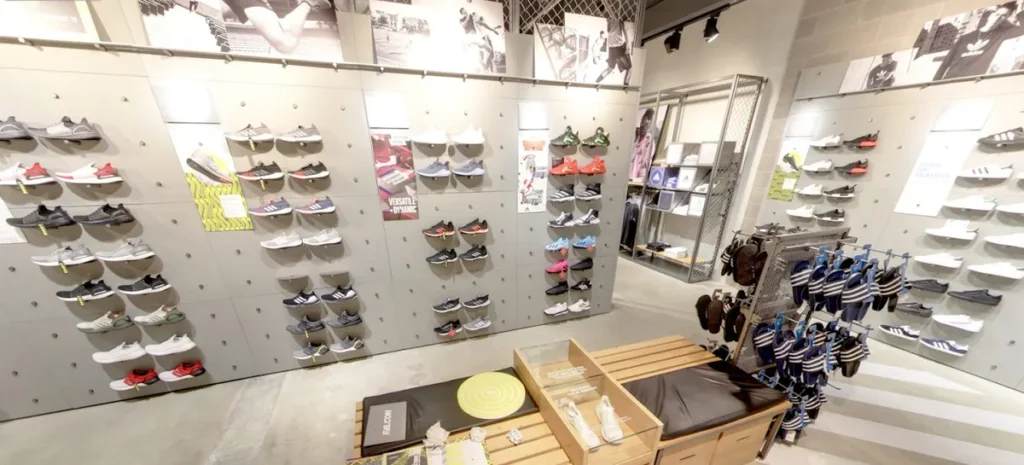 Inside view of the adidas Store in Orlando