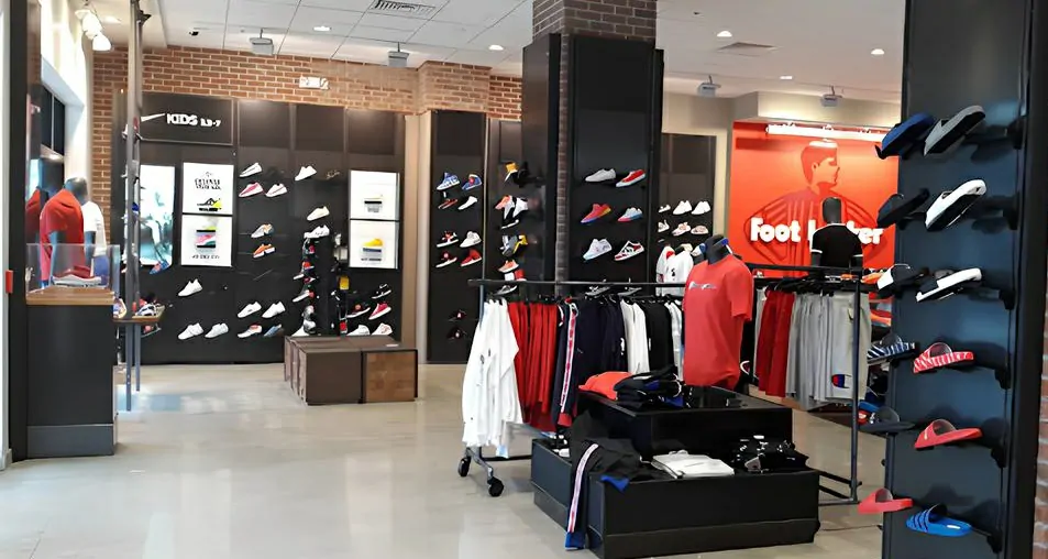 Inside view of a Foot Locker store in Miami