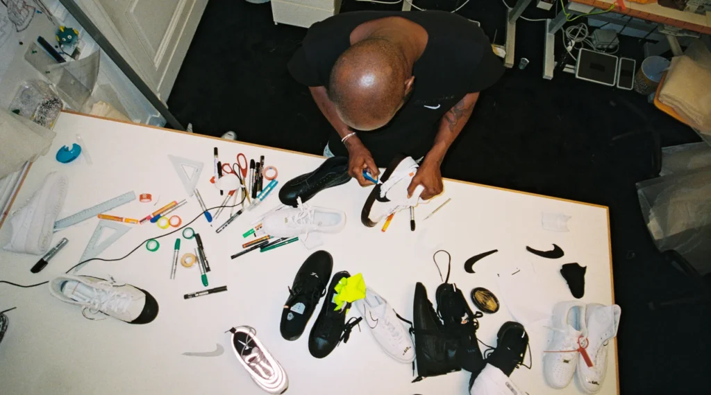 Virgil Abloh working on Nike x Off-White collaboration