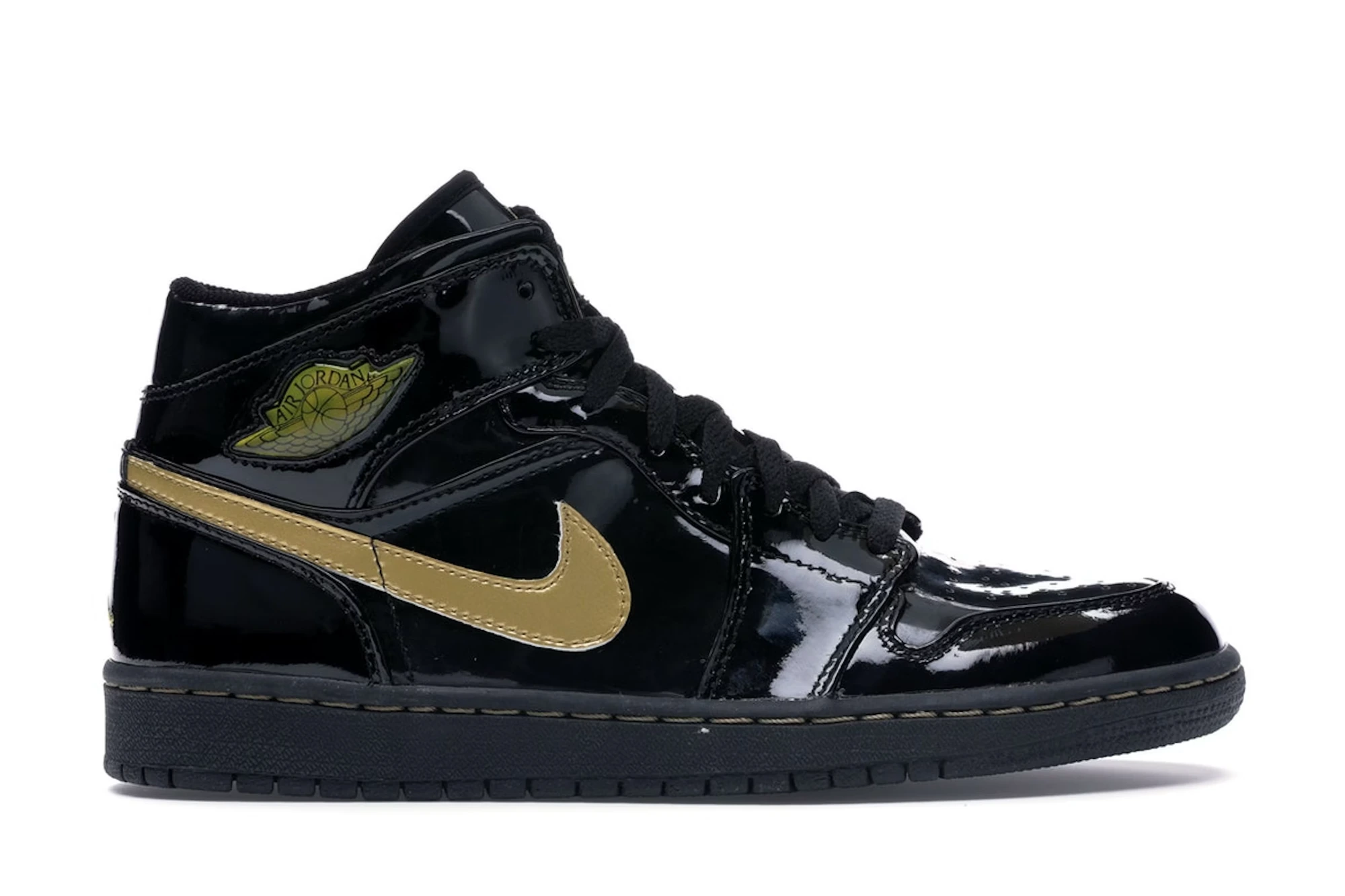 Air Jordan 1 Mid Patent Black Gold, 2003 edition
