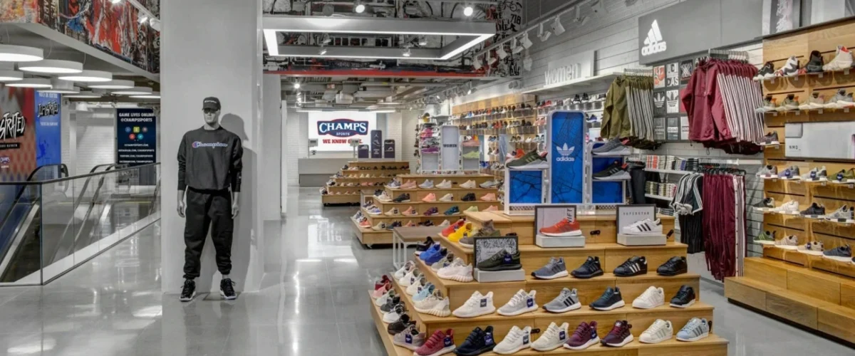 champs sports times square store interior 90sneakers com