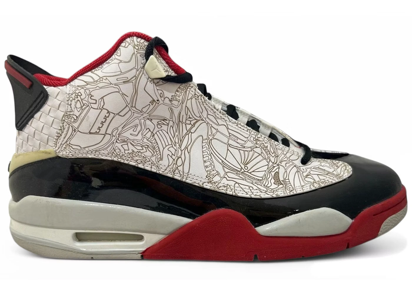 Jordan Dub Zero White Black Varsity Red, 2005 edition